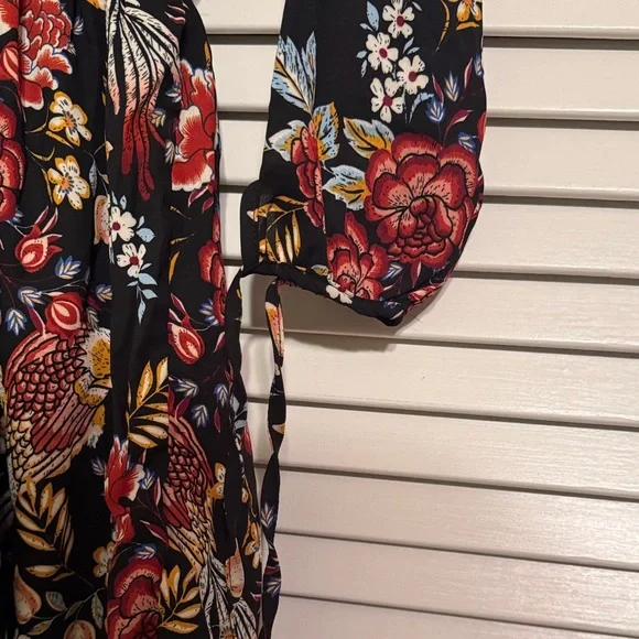 Floral Black Jumpsuit - Picture 5 of 6